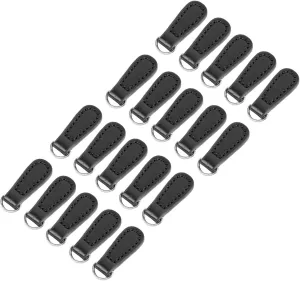 Genuine Leather Zipper Pulls, Easy Installation Stylish Fine Crafted Metal D Buckle Casual 20pcs Multipurpose Zipper Pull Replacement for Backpacks (Golden Hardware)