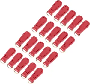 Genuine Leather Zipper Pulls, Easy Installation Stylish Fine Crafted Metal D Buckle Casual 20pcs Multipurpose Zipper Pull Replacement for Backpacks (Golden Hardware)