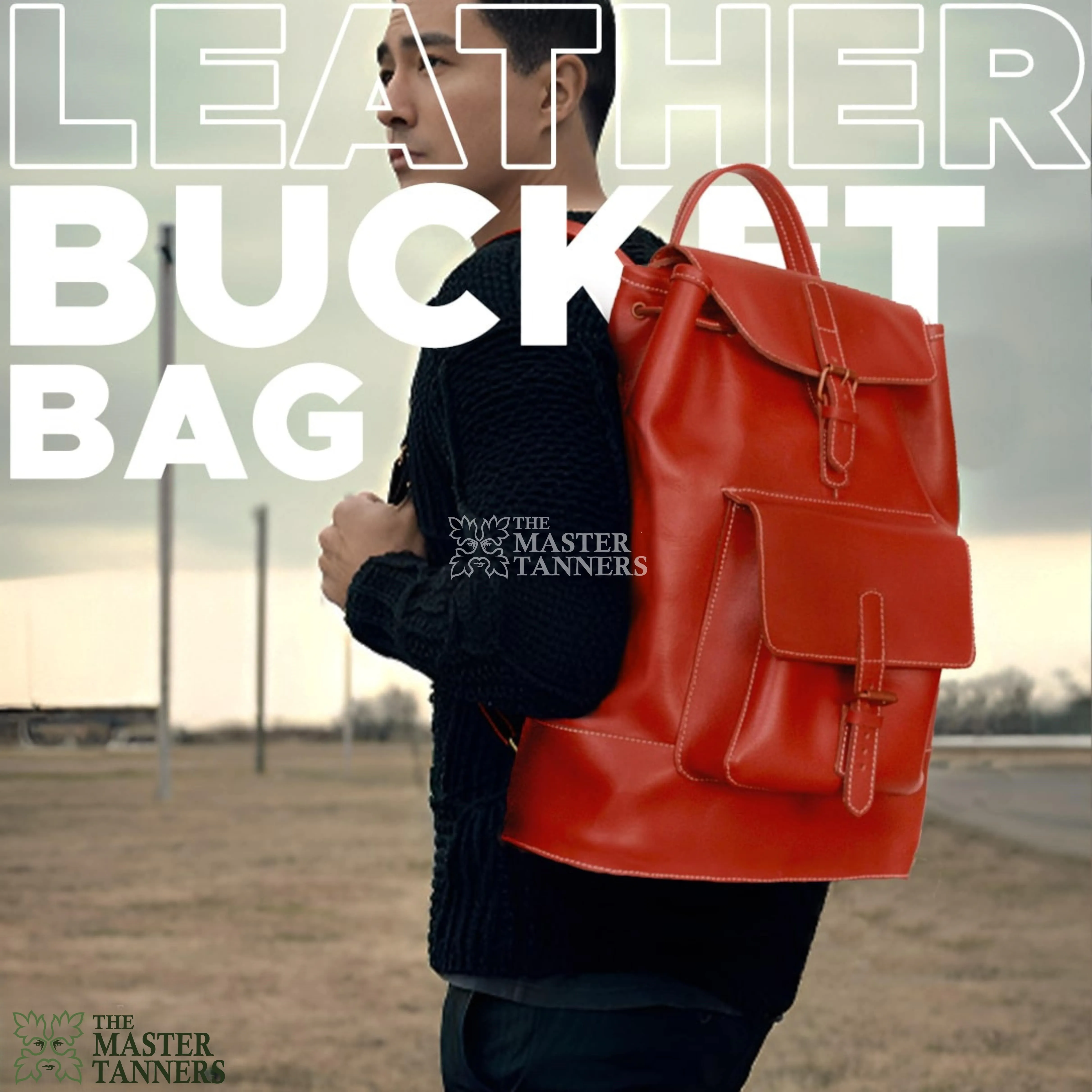 Genuine Mens Leather Backpack