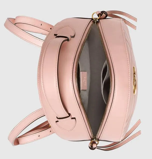 GG Marmont Quilted Leather Backpack, Pink