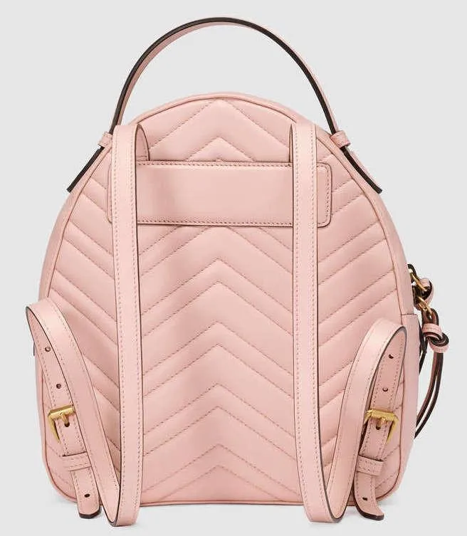 GG Marmont Quilted Leather Backpack, Pink