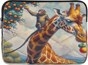 Giraffe Tree Blue Bag for Laptop, Laptop Sleeve 15.6 Inch Laptop Bags for Women, Womens Laptop Bag