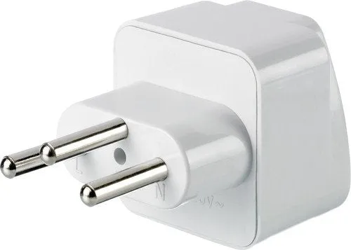 Go Travel Design Go Worldwide To Europe/Swiss Adaptor Travel Electrical Adapter, White