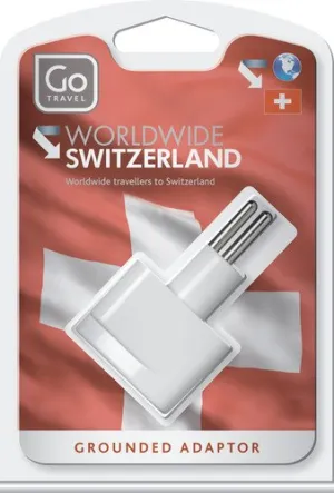 Go Travel Design Go Worldwide To Europe/Swiss Adaptor Travel Electrical Adapter, White