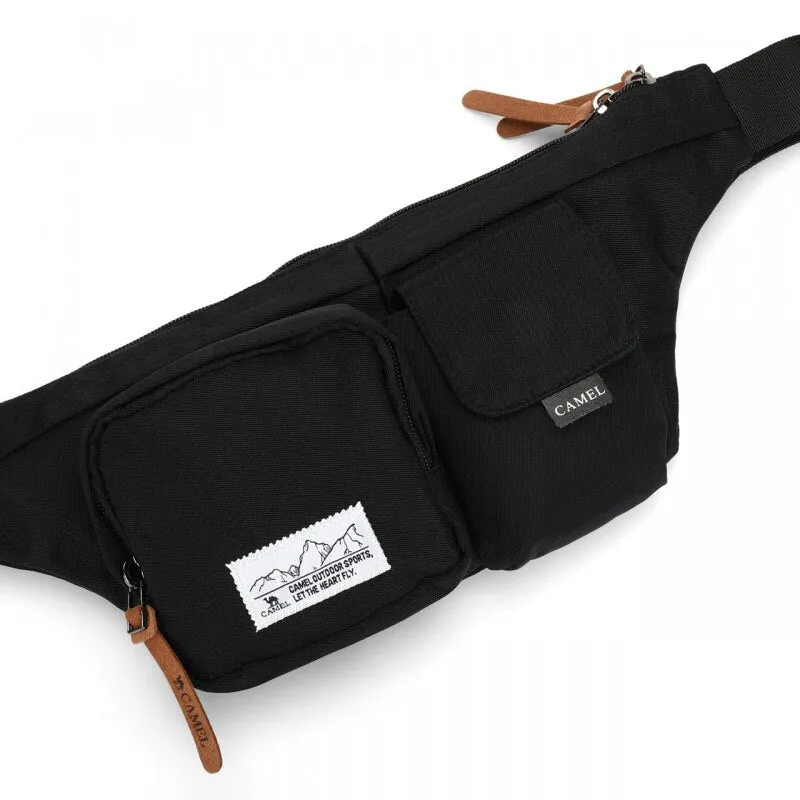 Gold Sports Running Bag Multifunctional Pockets Chest Bags Hiking Climbing Keychain Mobile Phone Bag Men