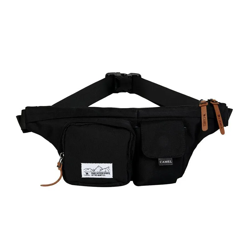 Gold Sports Running Bag Multifunctional Pockets Chest Bags Hiking Climbing Keychain Mobile Phone Bag Men