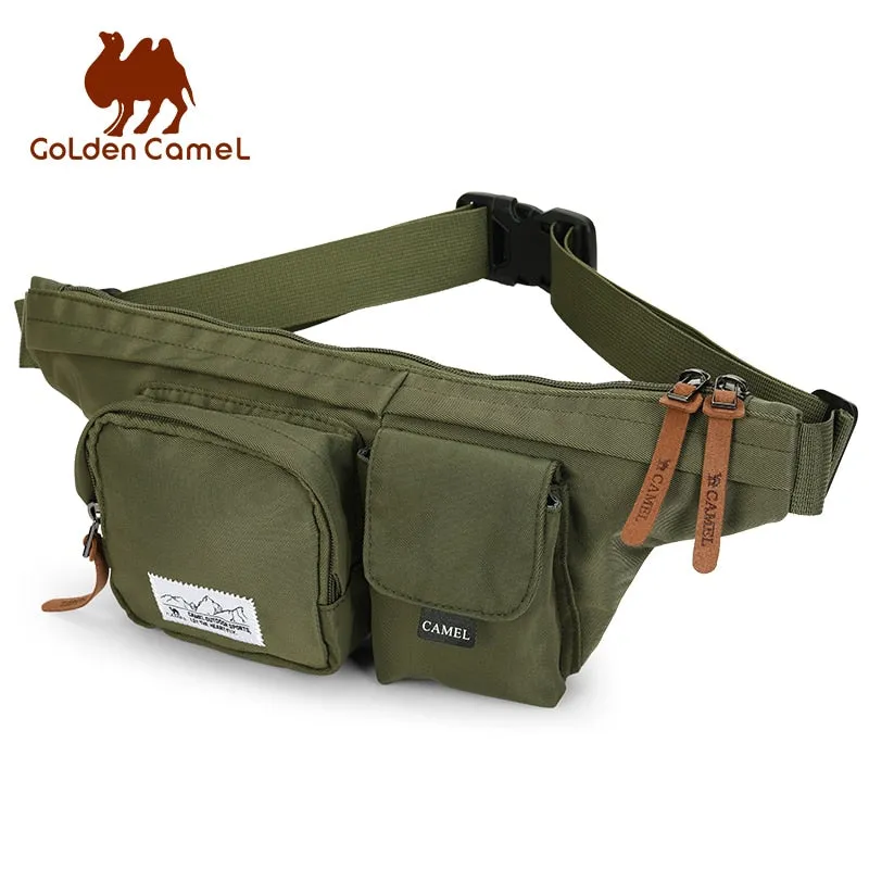Gold Sports Running Bag Multifunctional Pockets Chest Bags Hiking Climbing Keychain Mobile Phone Bag Men