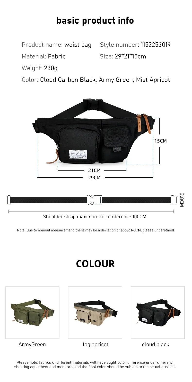 Gold Sports Running Bag Multifunctional Pockets Chest Bags Hiking Climbing Keychain Mobile Phone Bag Men