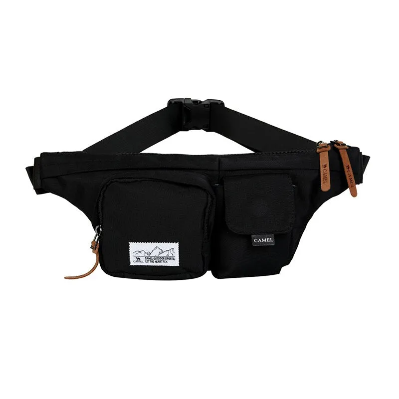 Gold Sports Running Bag Multifunctional Pockets Chest Bags Hiking Climbing Keychain Mobile Phone Bag Men