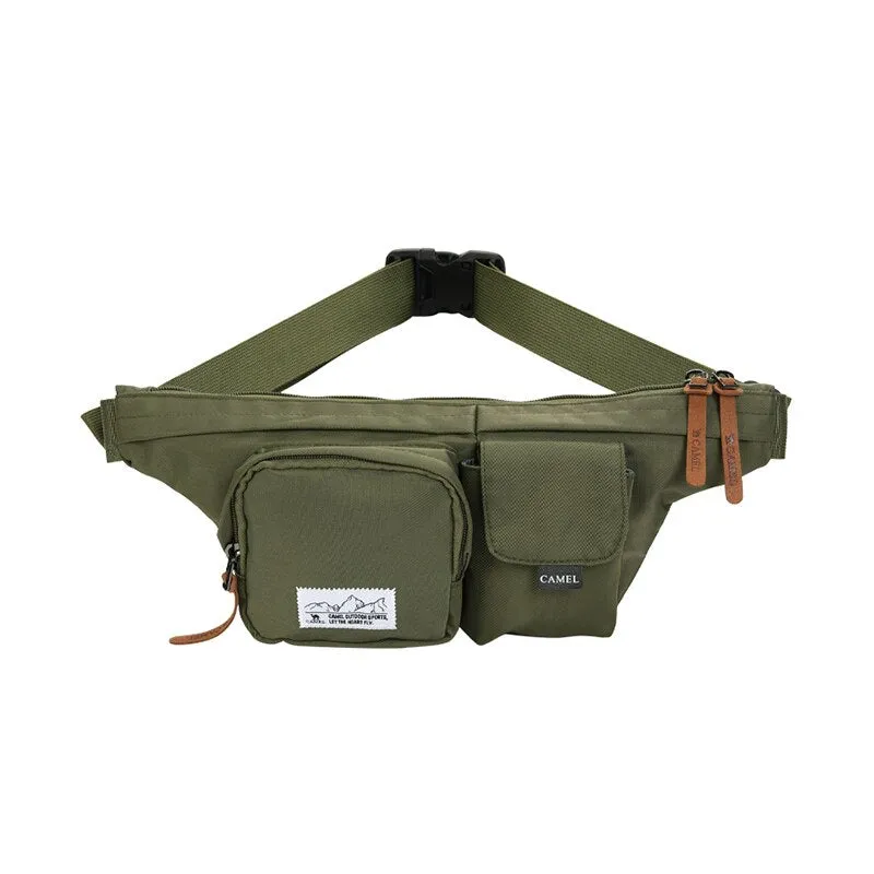 Gold Sports Running Bag Multifunctional Pockets Chest Bags Hiking Climbing Keychain Mobile Phone Bag Men