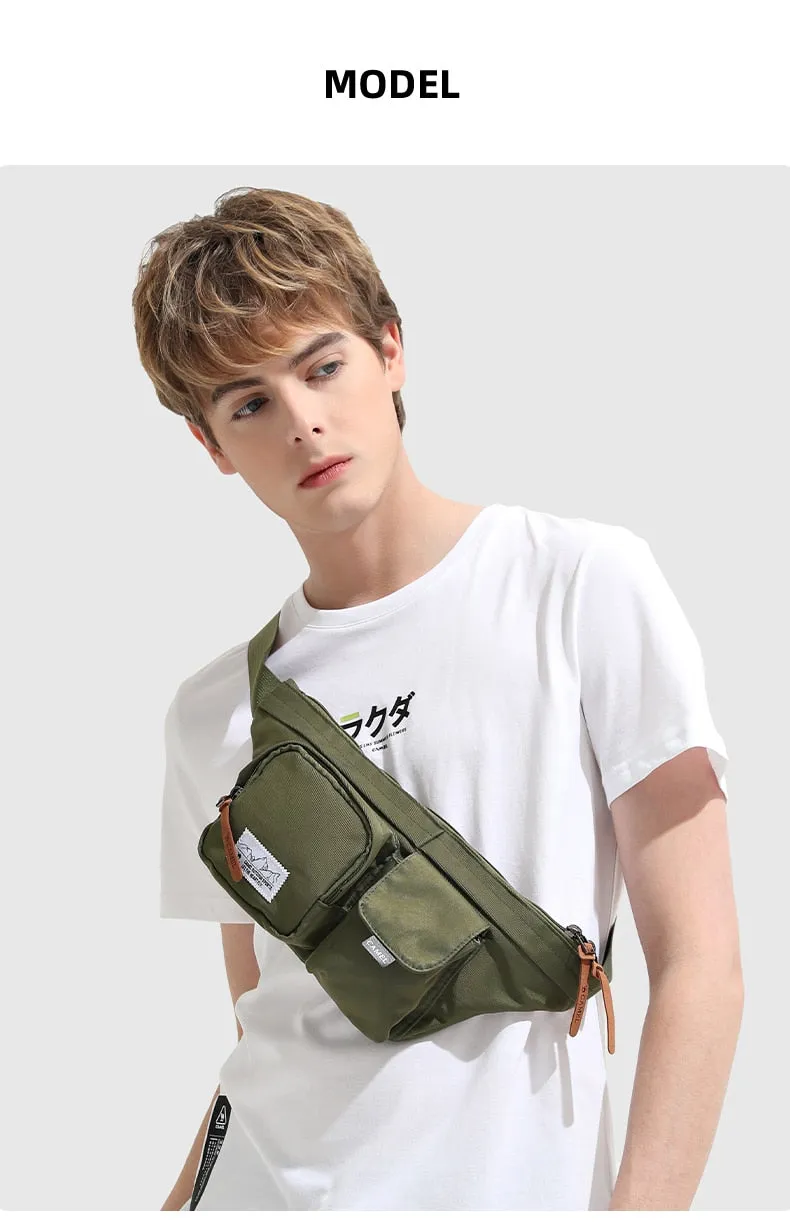 Gold Sports Running Bag Multifunctional Pockets Chest Bags Hiking Climbing Keychain Mobile Phone Bag Men