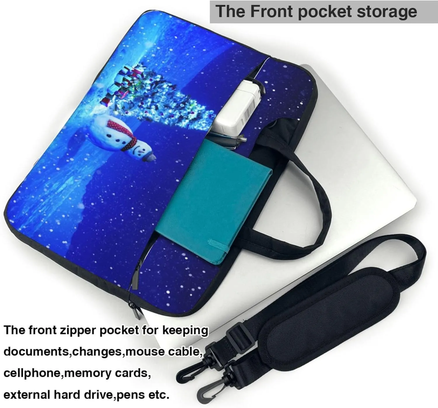 Golden Retrievers Laptop Shoulder Bag ​for Men Women, Computer Carrying Case Messenger Bag with Strap