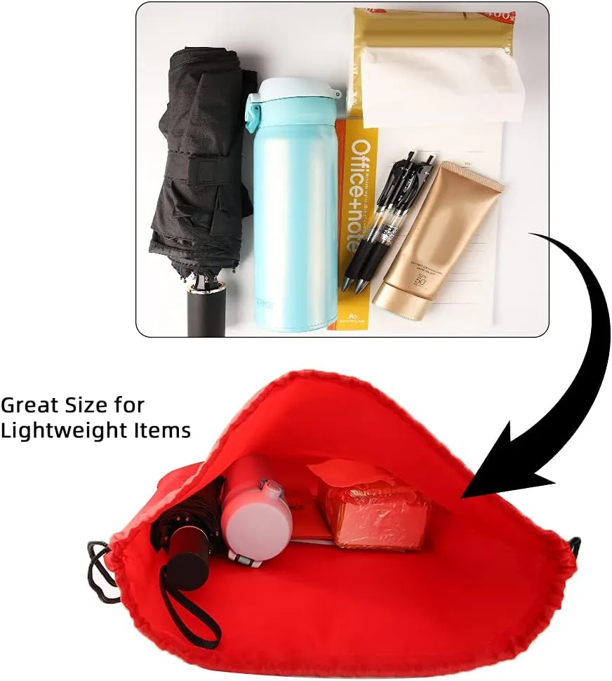 GoodtoU Drawstring Bags Bulk, 100 Pcs Cinch Bag Gym Sackpack Drawstring Backpack for Women & Men, Red