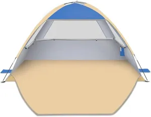 Gorich Beach Tent Sun Shelter for 3/4-5/6-7/8-10 Person with UPF 50＋ UV Protection, Lightweight & Easy Setup Beach Shade Canopy, Portable Beach Shade Tent Beach Cabana