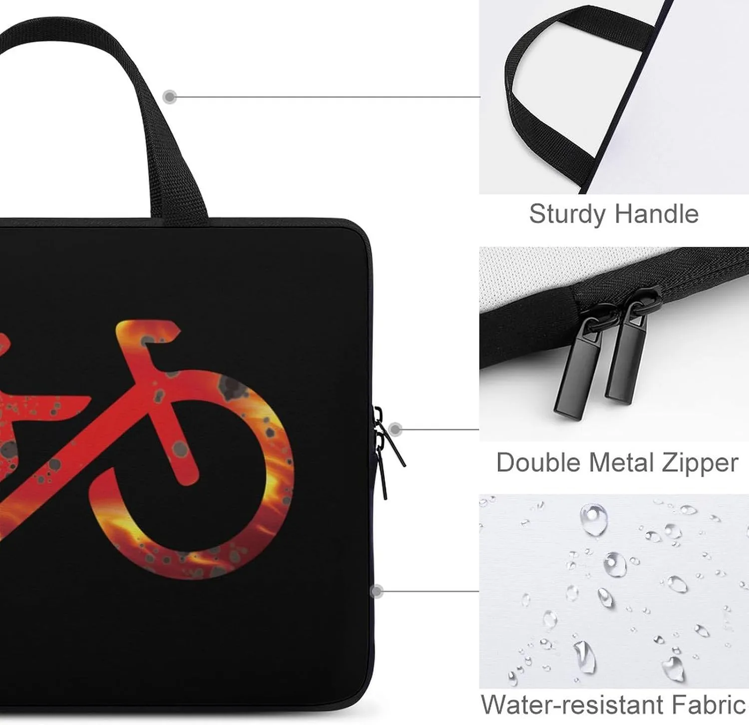 Got Dirt Bike Laptop Sleeve Portable Waterproof Computer Bag Pouch Handbag Protective Sleeve