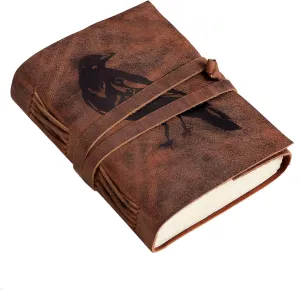 Gothic Crow Notebook: Beautiful Raven Unlined Paper journal, Black Crow Lover Gifts, Goth Gifts for Men and Women, Gothic Spiral Book of Shadow Journal, Grimoire Witchcraft Sketchbook Spiritual Raven Crow Journal