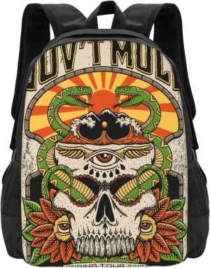 Gov't Rock Mule Band Backpack Large Capacity Backpacks Minimalist Leisure Travel Daypack 16.5 inch