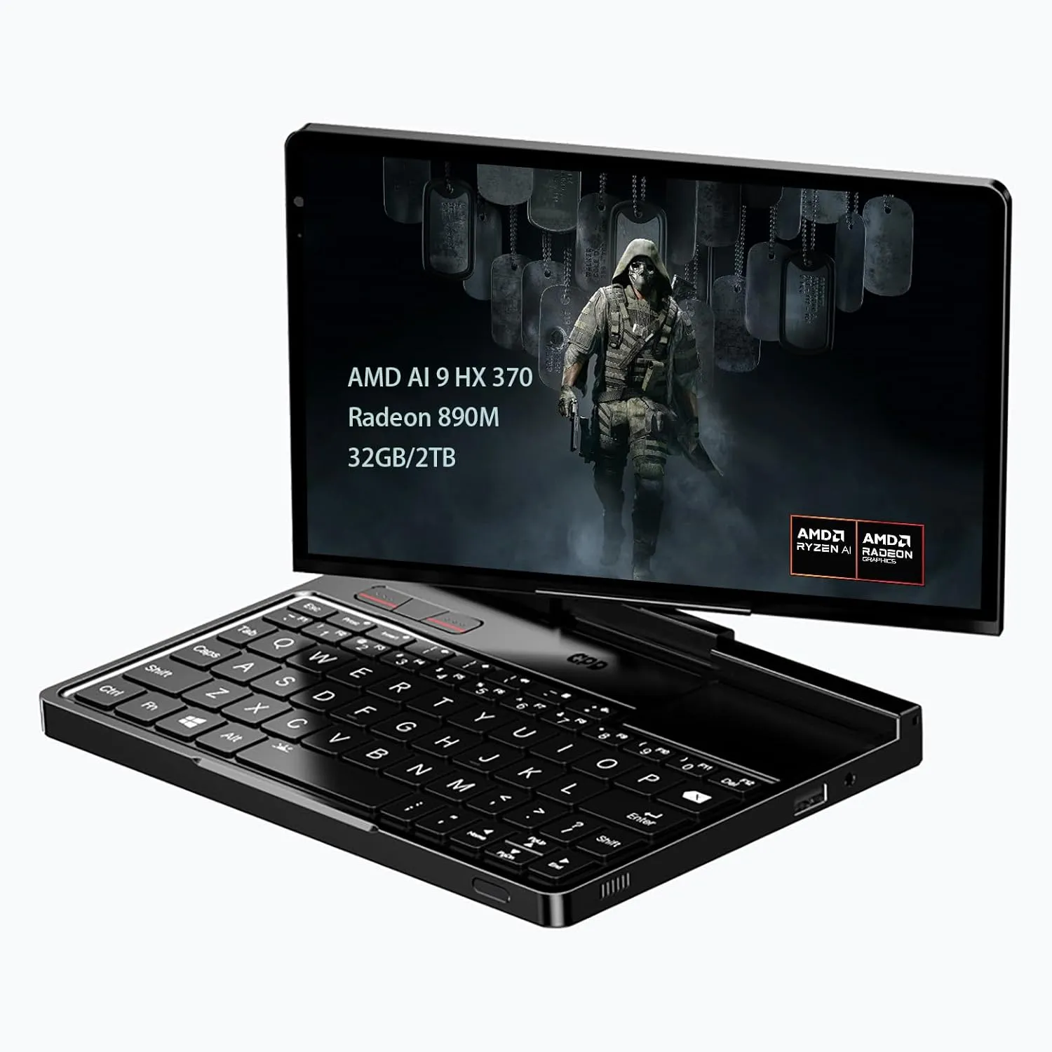 GPD Pocket 4 Mini Laptop 8.8" Touch Screen Aluminum Shell UMPC Win 11 Home OS AMD Ryzen AI 9 HX 370 32GB/2TB (Amber Black)