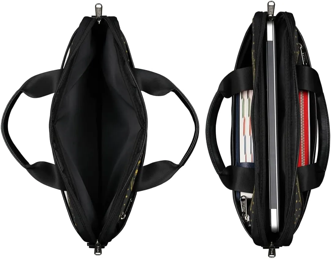 Grape Wine Bottle Laptop Shoulder Messenger Bag Waterproof Laptop Briefcase Handle Padded Strap