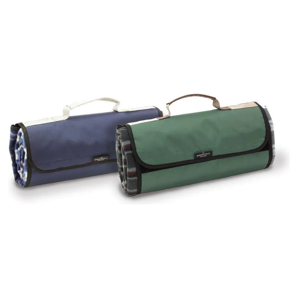 Greenfield Collection Forest Green Plaid Moisture Resistant Picnic Blanket