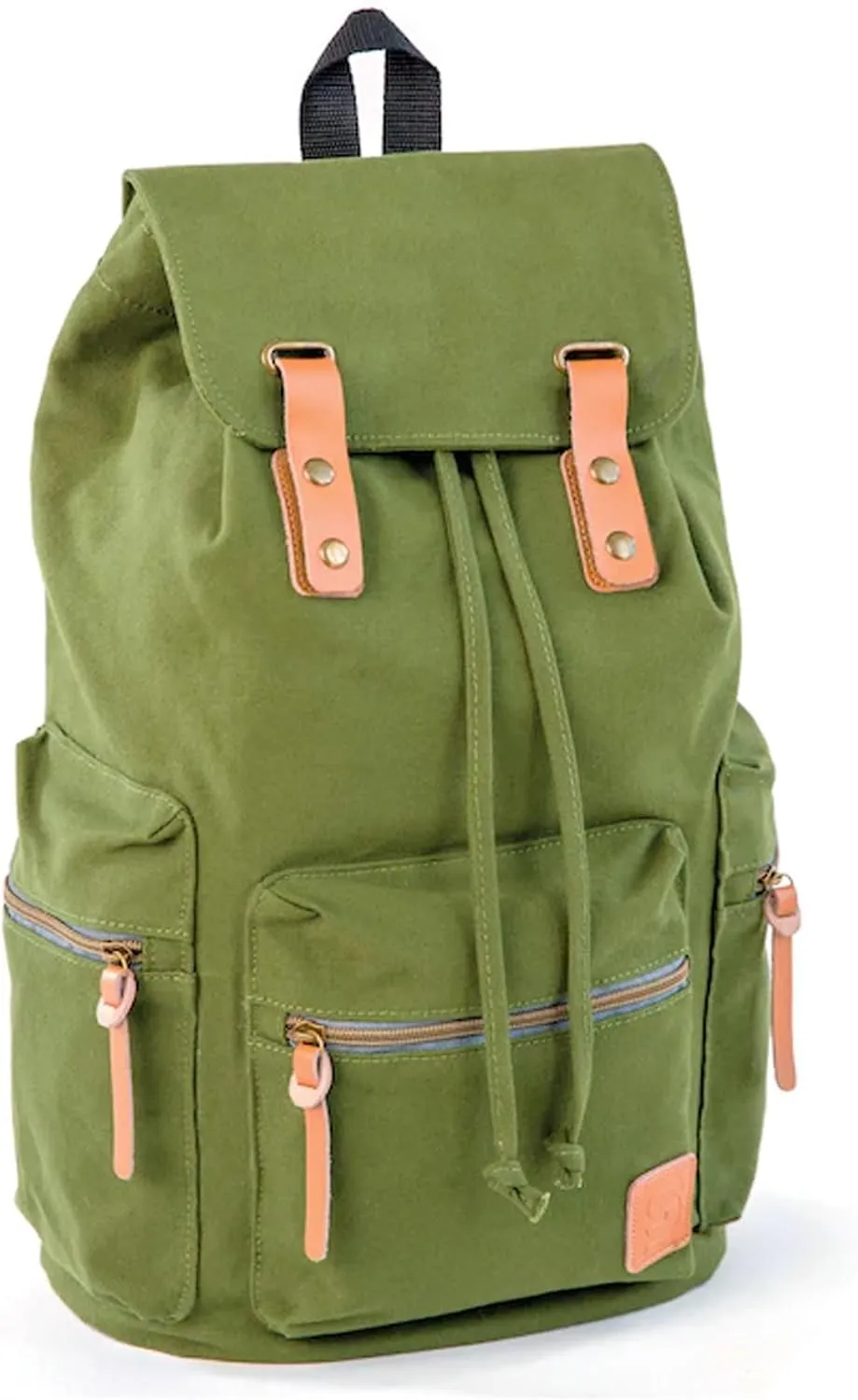 GUIDI 18" Rucksack Green Backpack, BAZIC x SYDNEY Fashion Backpack Shoulder Bag Casual Travel Bag Hiking Daypack