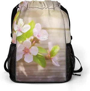 Gym Bag for Women Men Spring And FlowerTravel Duffel Bag Large Capacity Sports Drawstring Backpack