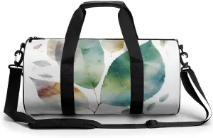 Gym Bags for Men Women Art Color Leaf Duffle Bag Travel Overnight Bag with Shoe Compartment Tote Bags
