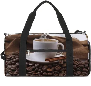 Gym Bags for Men Women Coffee Bean Duffle Bag Travel Overnight Bag with Shoe Compartment Tote Bags