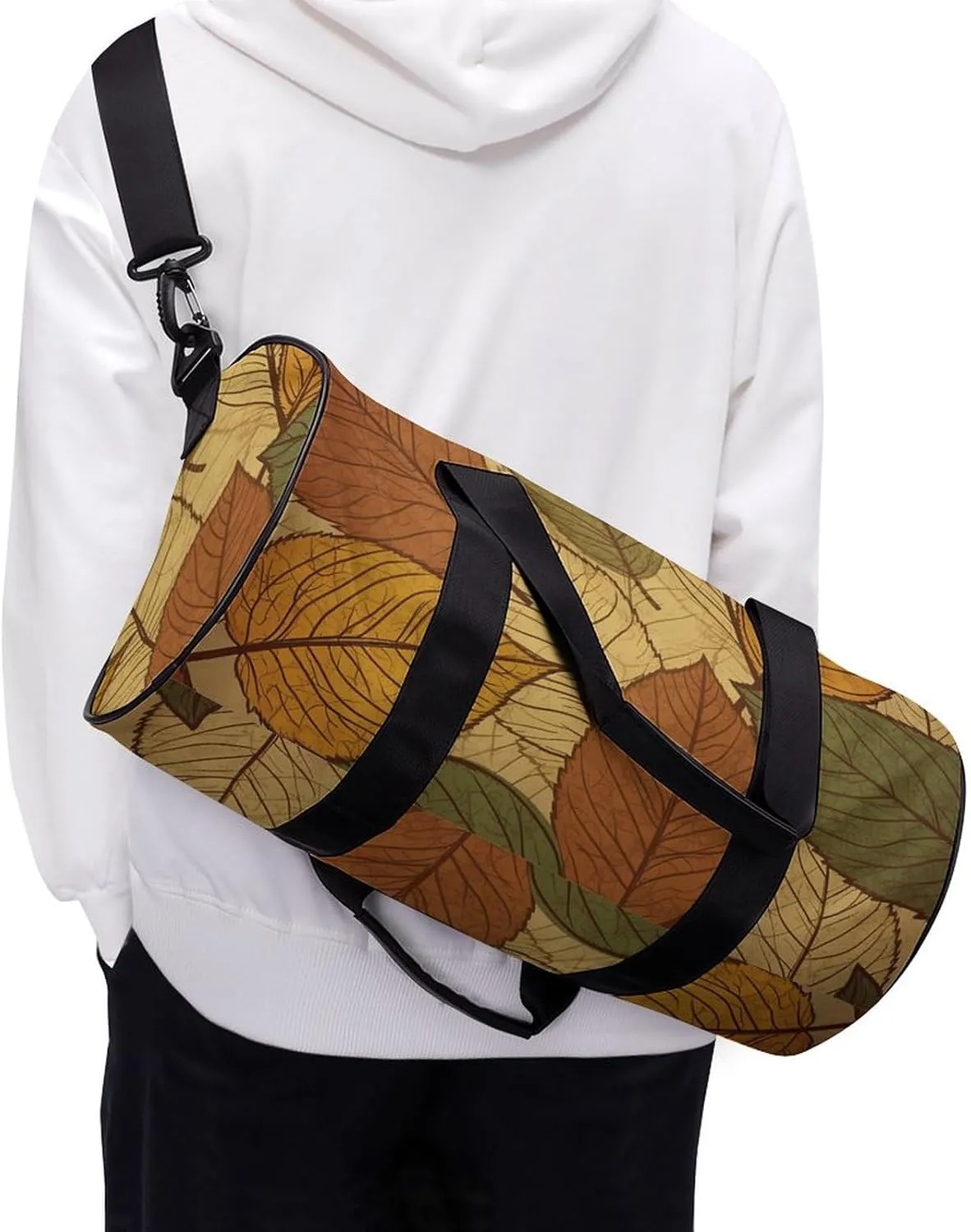 Gym Bags for Men Women Different Color Leaves Duffle Bag Travel Overnight Bag with Shoe Compartment Tote Bags