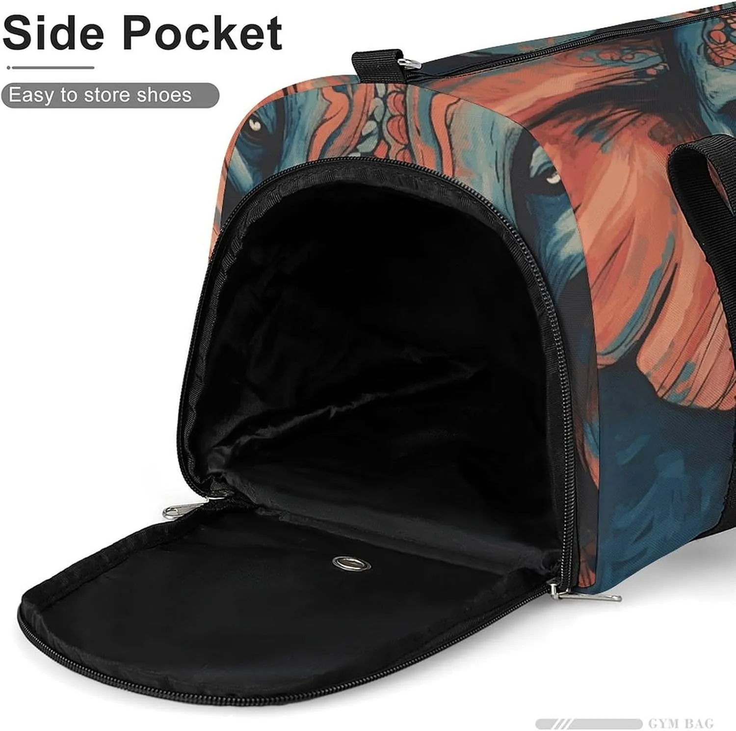 Gym Bags Small Abstract Elephant Duffel Bag Overnight Bag with Shoe Compartment Carryon Bag for Men Women