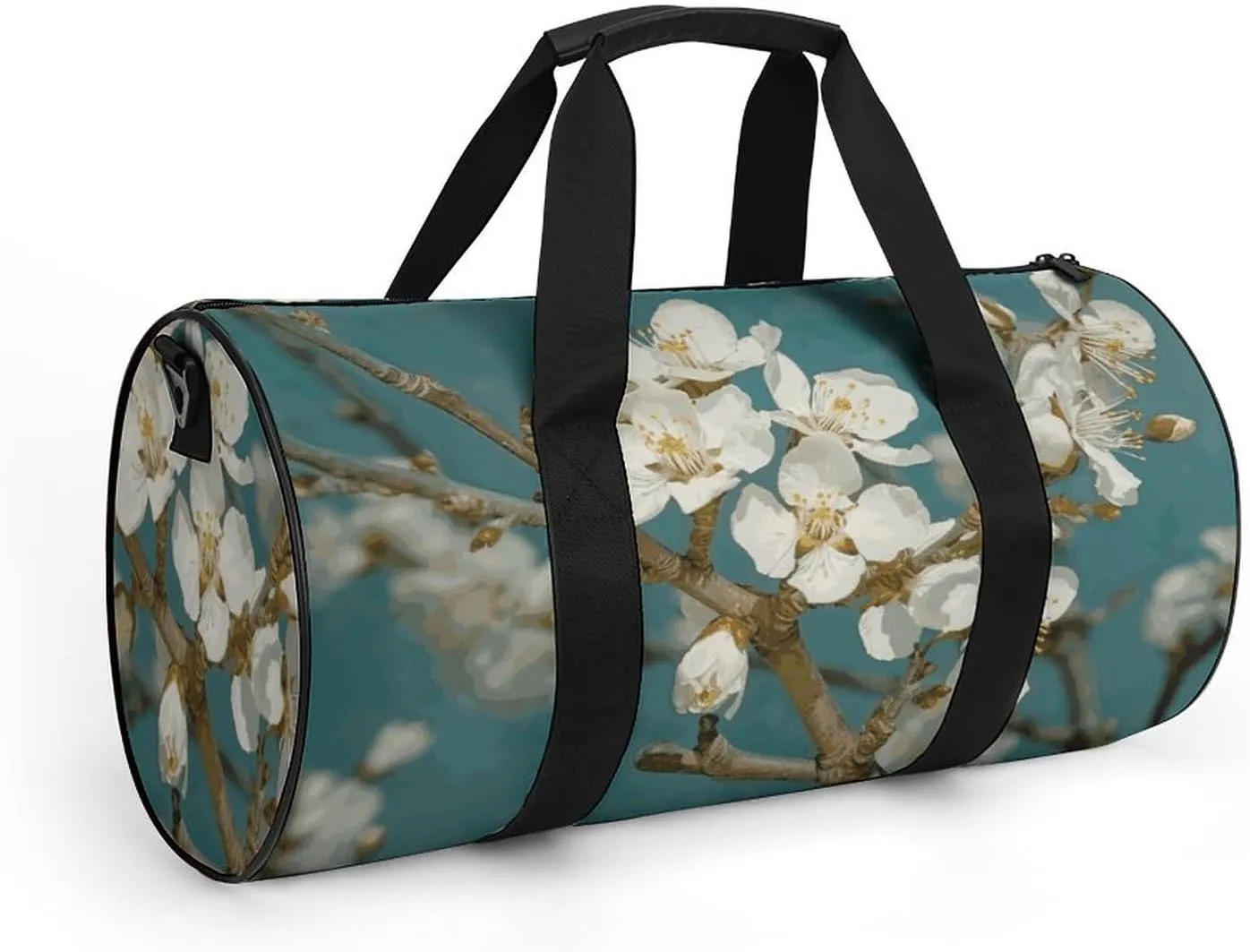 Gym Bags Small Almond Blossom Duffel Bag Overnight Bag with Shoe Compartment Carryon Bag for Men Women