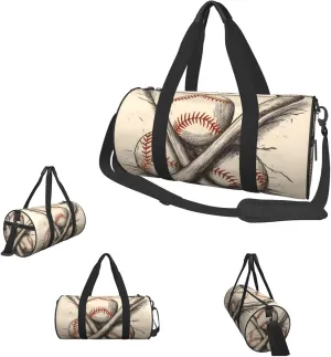Gym Bags Small Baseball Bats and Ball Duffel Bag Overnight Bag with Shoe Compartment Carryon Bag for Men Women