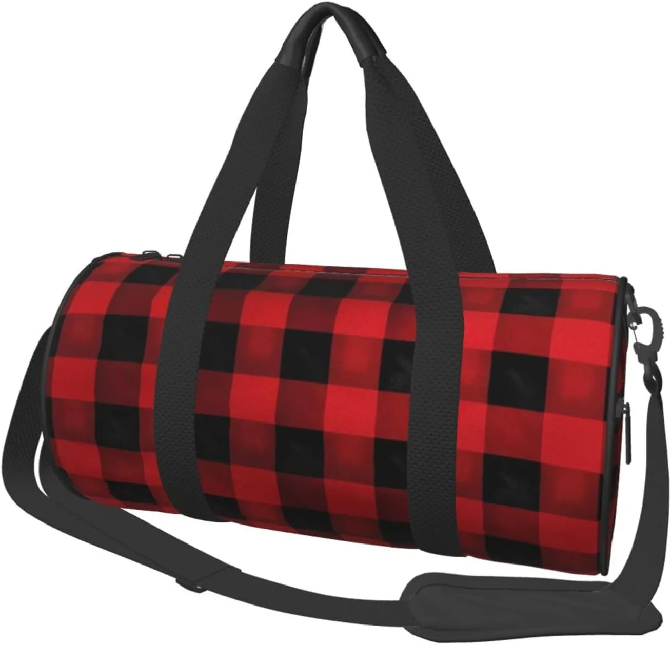 Gym Bags Small Buffalo Check Plaid Pattern Duffel Bag Overnight Bag with Shoe Compartment Carryon Bag for Men Women