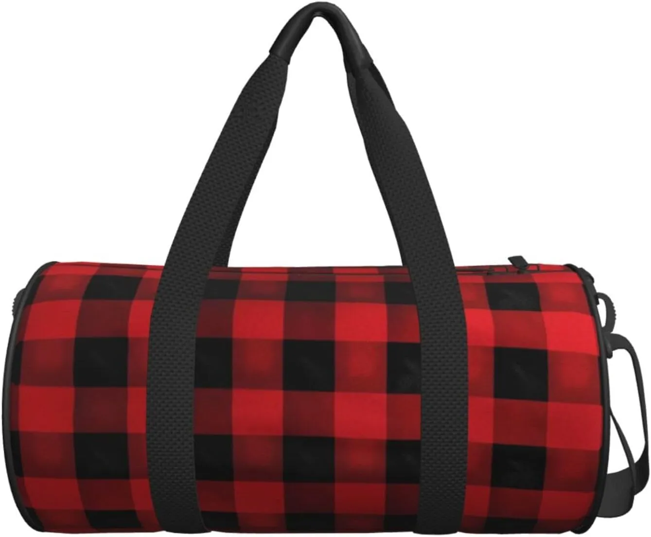 Gym Bags Small Buffalo Check Plaid Pattern Duffel Bag Overnight Bag with Shoe Compartment Carryon Bag for Men Women