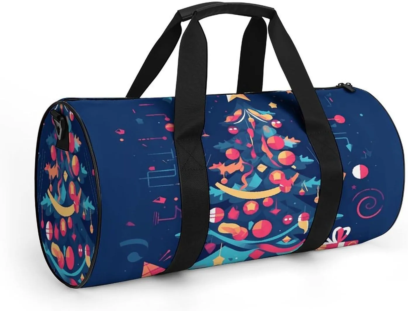 Gym Bags Small Cartoon Christmas Tree Duffel Bag Overnight Bag with Shoe Compartment Carryon Bag for Men Women