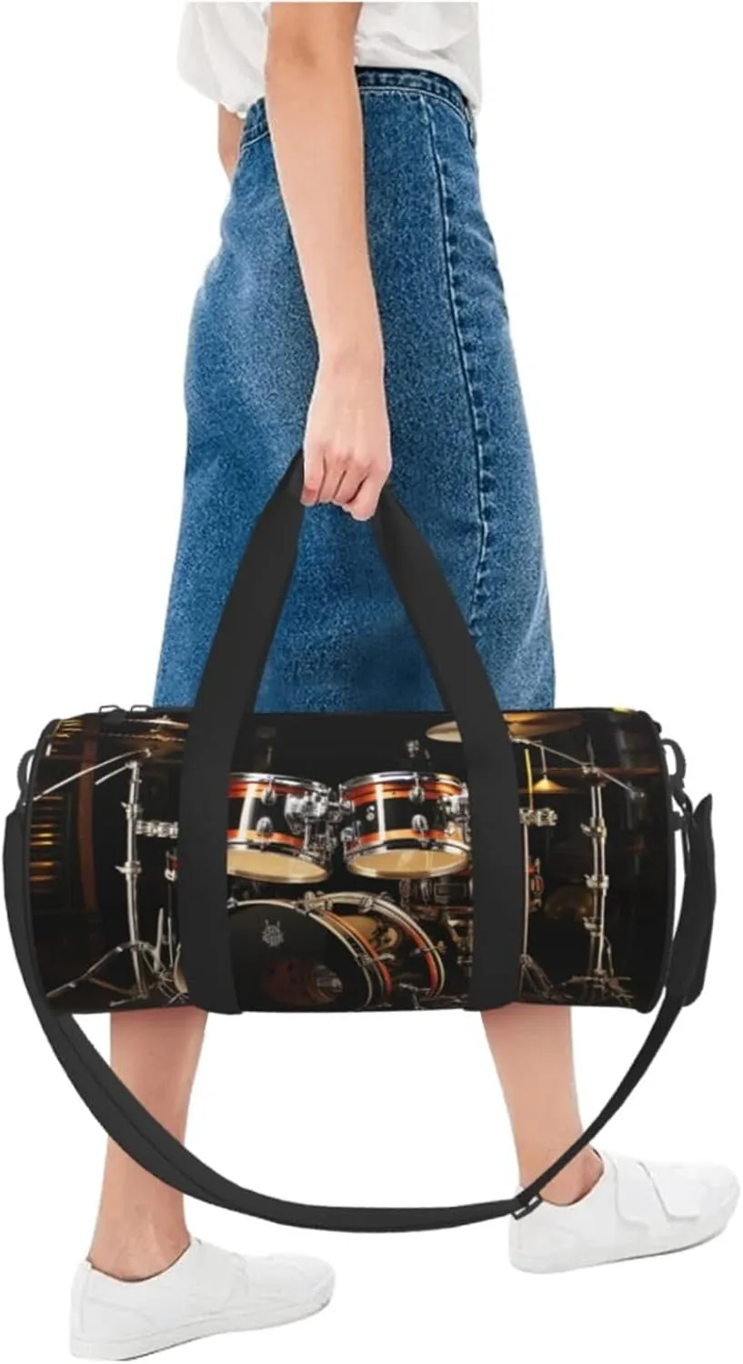 Gym Bags Small Drum Set Duffel Bag Overnight Bag with Shoe Compartment Carryon Bag for Men Women