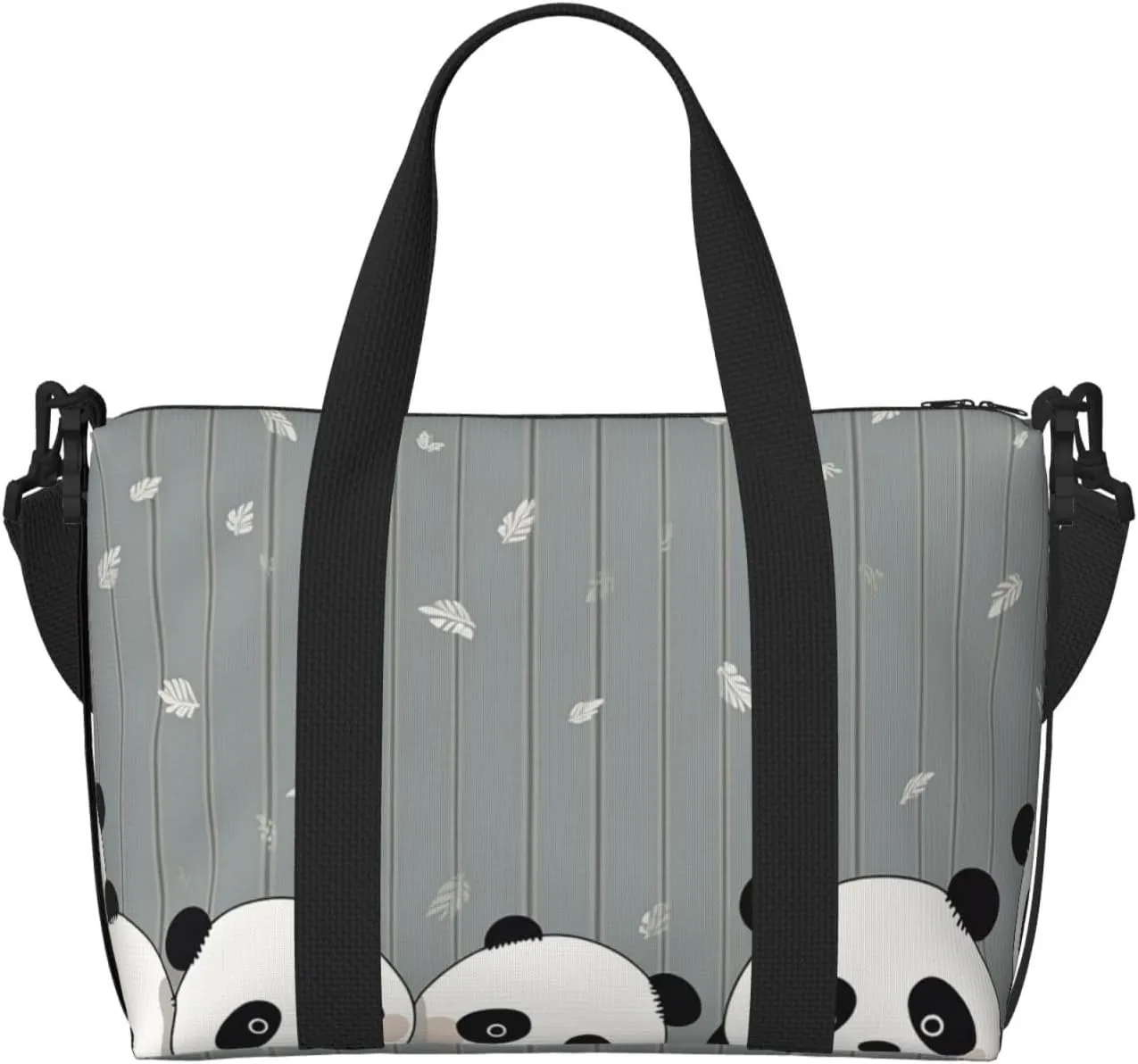 Gym Bags Small Funny Baby Panda Duffel Bag Overnight Bag with Shoe Compartment Carryon Bag for Men Women