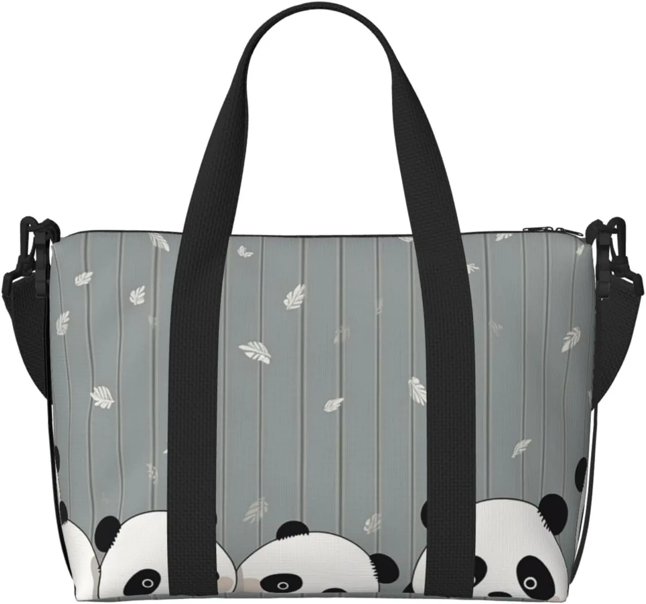 Gym Bags Small Funny Baby Panda Duffel Bag Overnight Bag with Shoe Compartment Carryon Bag for Men Women