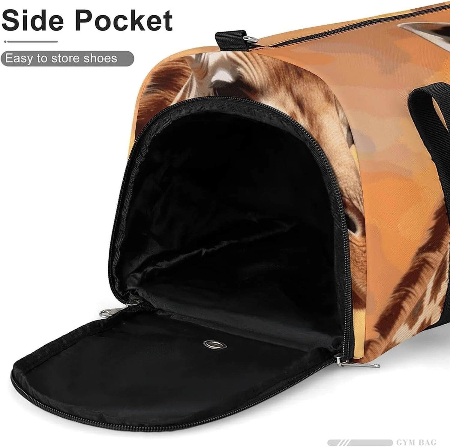 Gym Bags Small Giraffe Duffel Bag Overnight Bag with Shoe Compartment Carryon Bag for Men Women