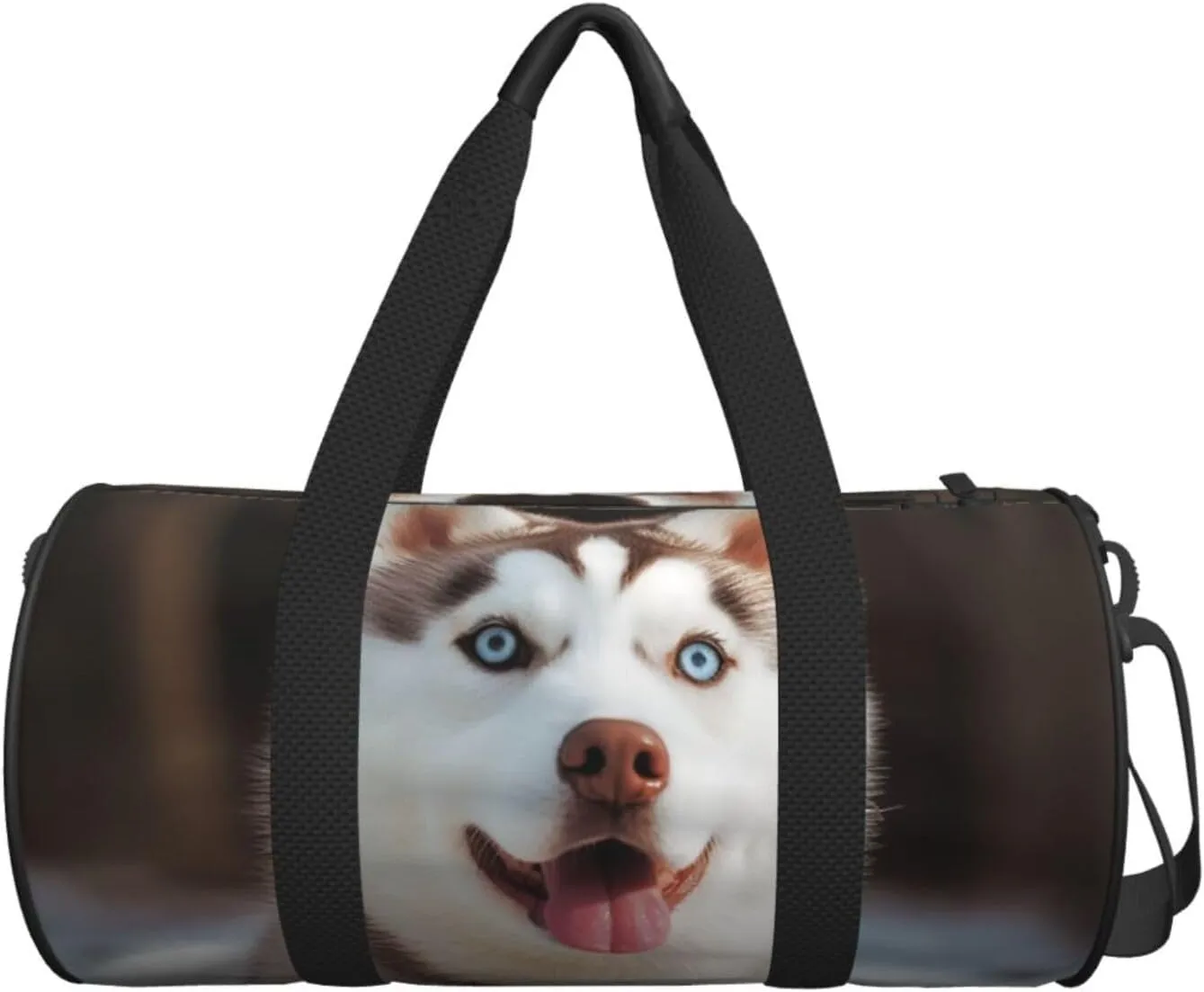 Gym Bags Small Husky Piquant Dog Duffel Bag Overnight Bag with Shoe Compartment Carryon Bag for Men Women