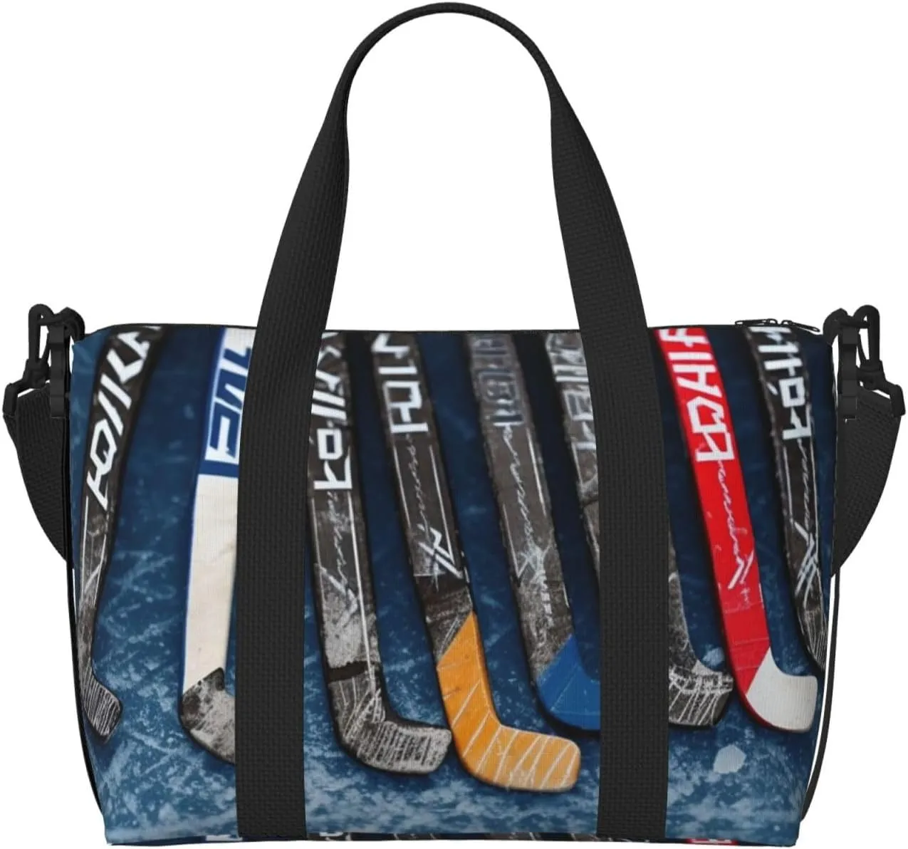 Gym Bags Small Ice Hockey Sticks Duffel Bag Overnight Bag with Shoe Compartment Carryon Bag for Men Women