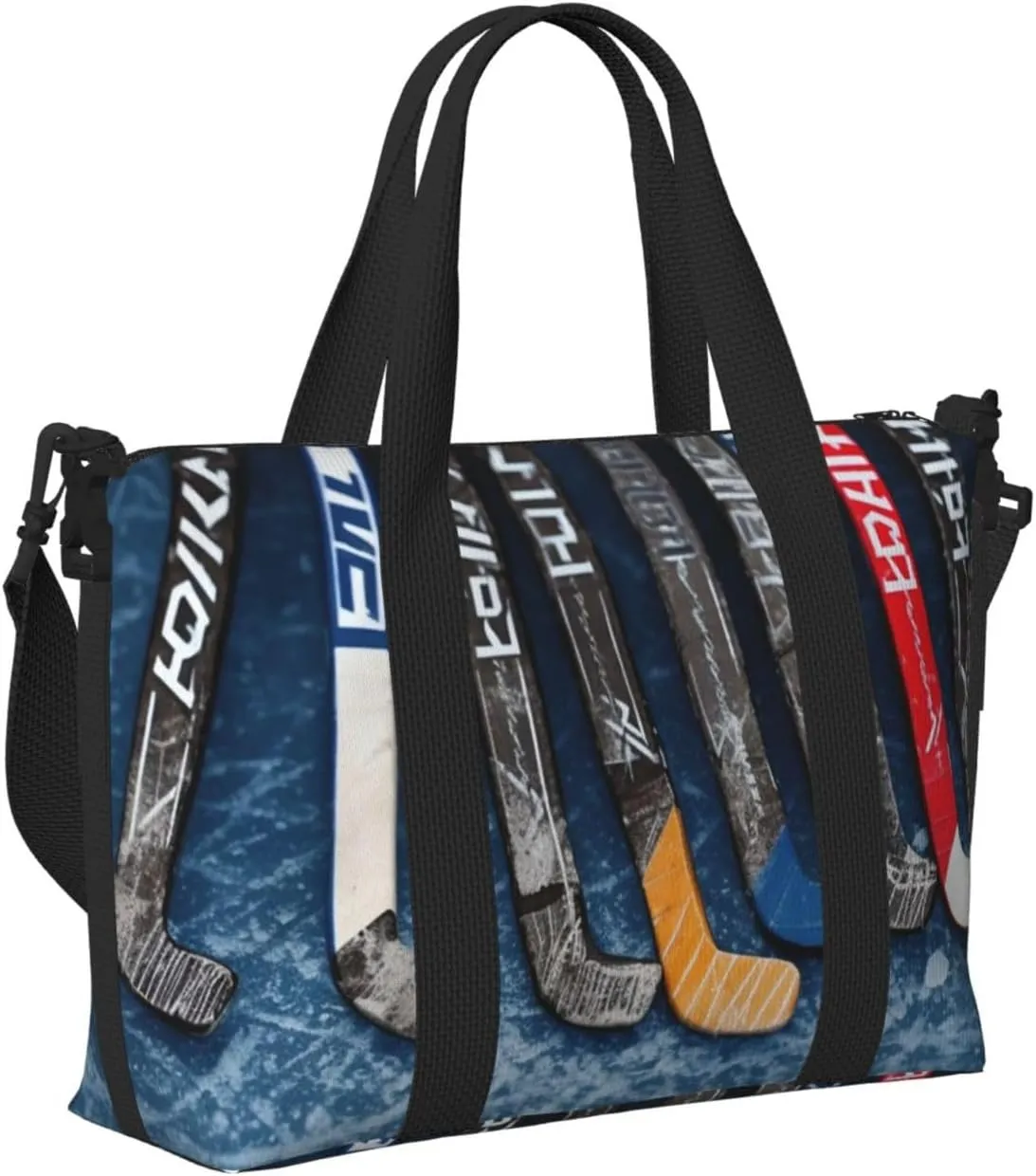 Gym Bags Small Ice Hockey Sticks Duffel Bag Overnight Bag with Shoe Compartment Carryon Bag for Men Women