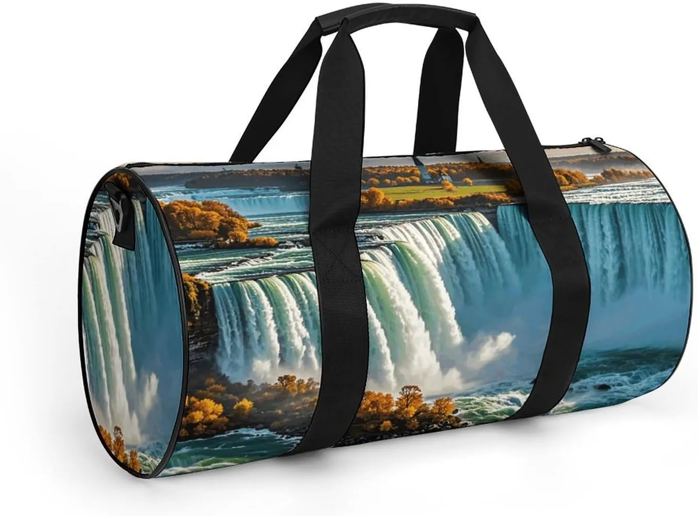 Gym Bags Small Niagara Fall Duffel Bag Overnight Bag with Shoe Compartment Carryon Bag for Men Women