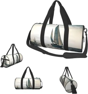 Gym Bags Small Ocean Sailing Duffel Bag Overnight Bag with Shoe Compartment Carryon Bag for Men Women