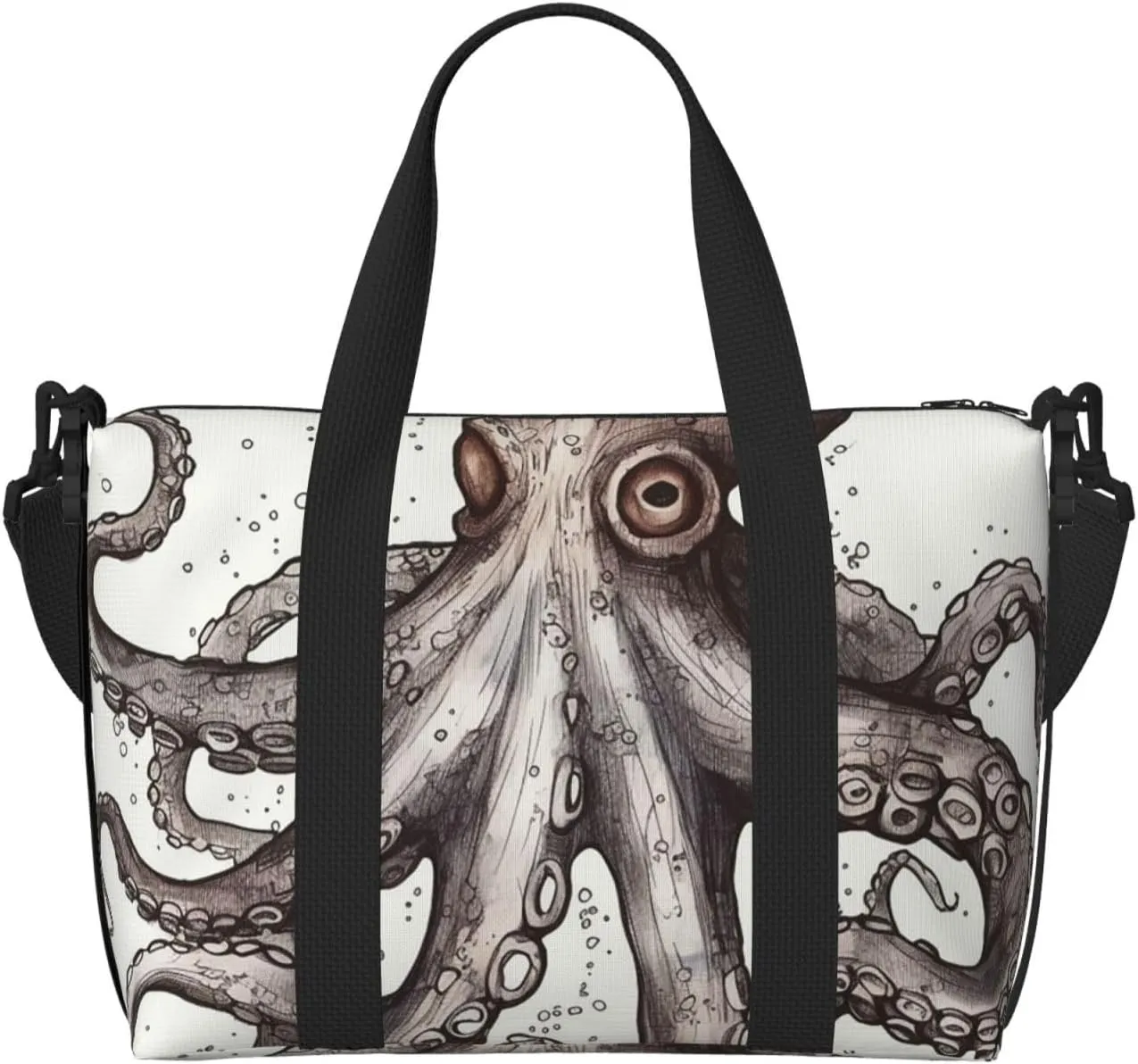 Gym Bags Small Octopus Duffel Bag Overnight Bag with Shoe Compartment Carryon Bag for Men Women