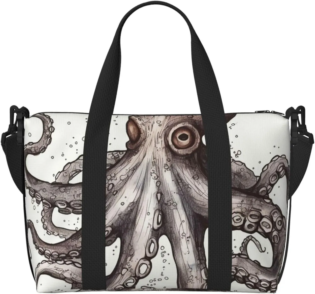 Gym Bags Small Octopus Duffel Bag Overnight Bag with Shoe Compartment Carryon Bag for Men Women