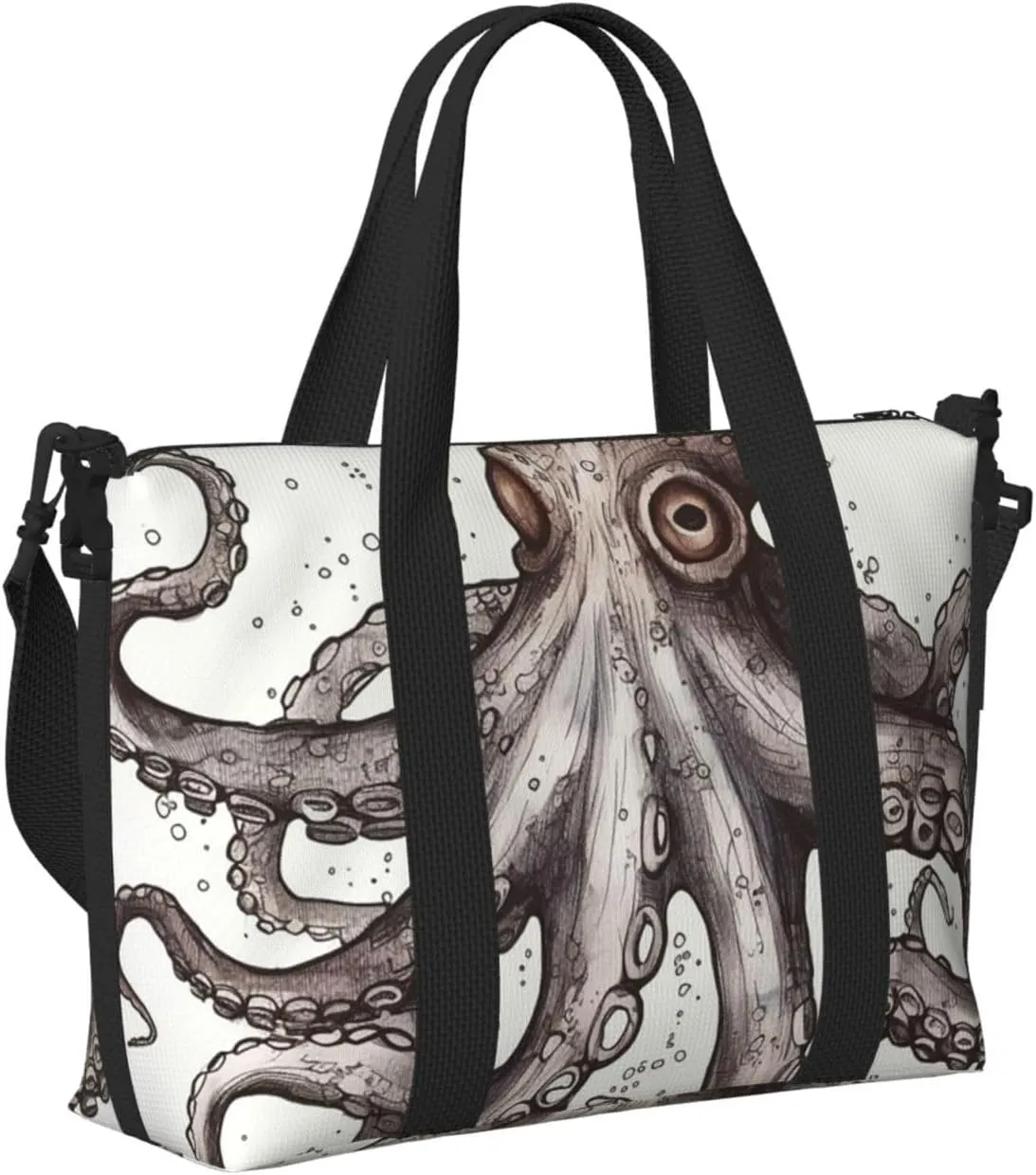 Gym Bags Small Octopus Duffel Bag Overnight Bag with Shoe Compartment Carryon Bag for Men Women