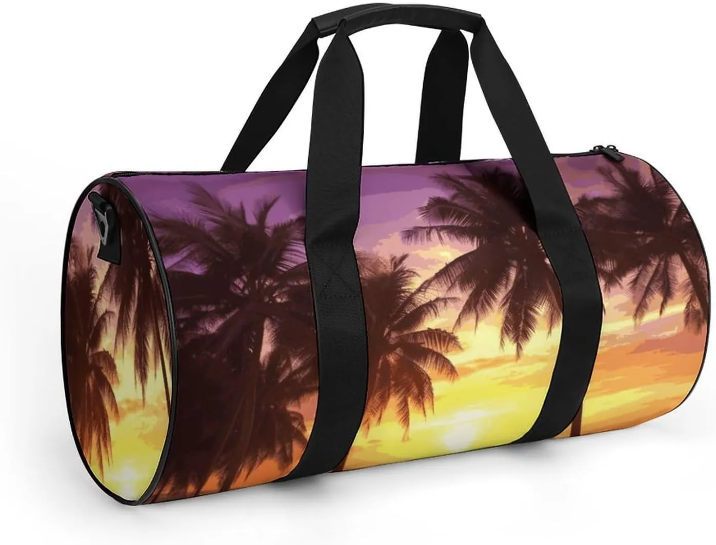 Gym Bags Small Palm Trees at Sunset Duffel Bag Overnight Bag with Shoe Compartment Carryon Bag for Men Women