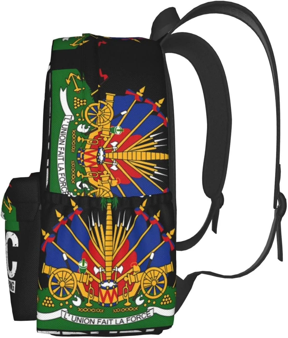 Haitian Flag First Black Republic 1804 Large Travel Backpack Casual Backpacks Laptop Daypack Working Rucksack Lightweight Back Pack Sports Bag with Adjustable Shoulder Strap
