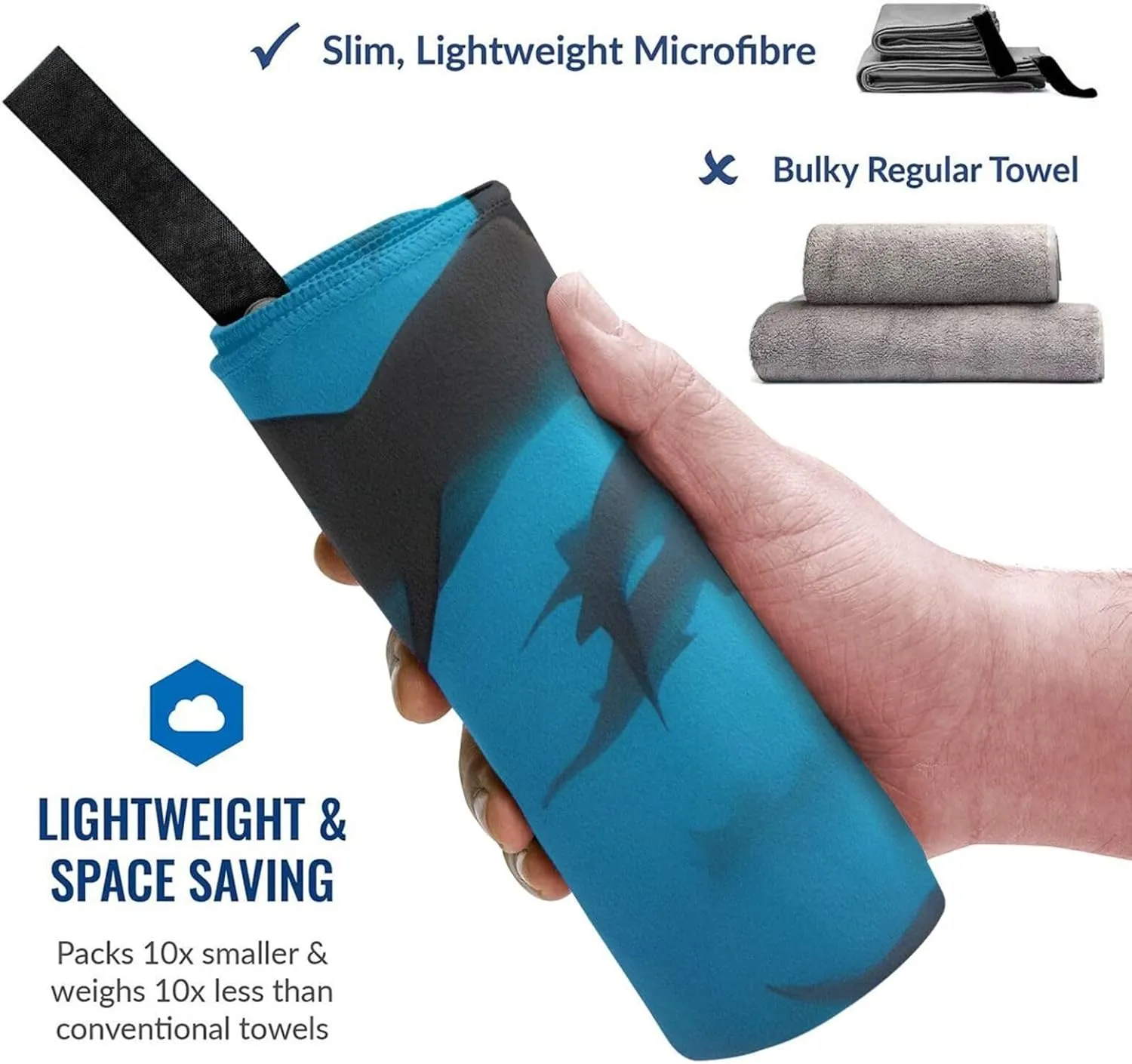 Hammerhead Sharks Microfiber Bath Towel,Super Absorbent,Fast Drying.Used for Beaches,Camping,Swimming and Gyms.